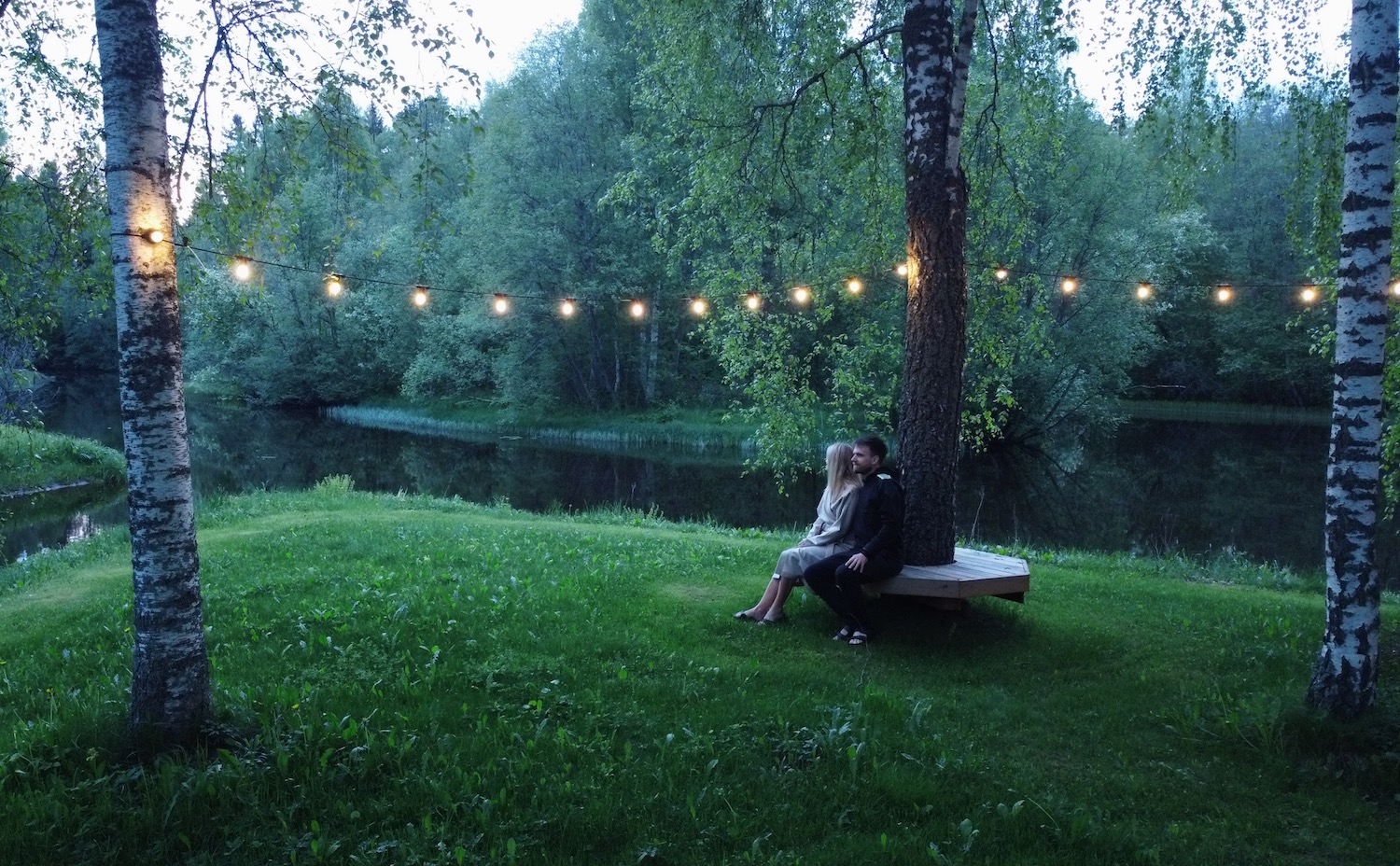 Liis and Ben in one of the best Estonian holiday homes in Estonia