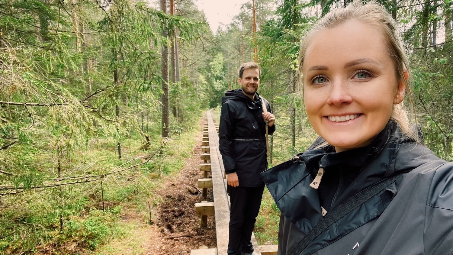 Liis and Ben Eesti Paigad Paunküla hiking trail